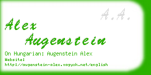 alex augenstein business card